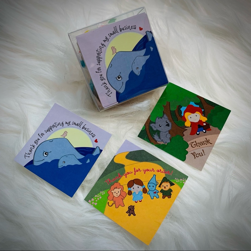 Thank You Stickers, 3 Hand Drawn Storybook Series